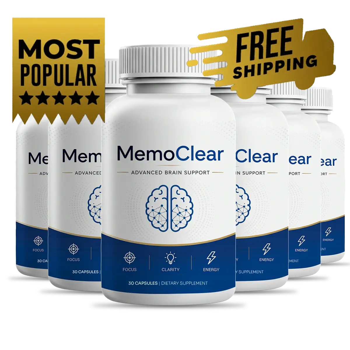 Memoclear 6-bottle package with free shipping